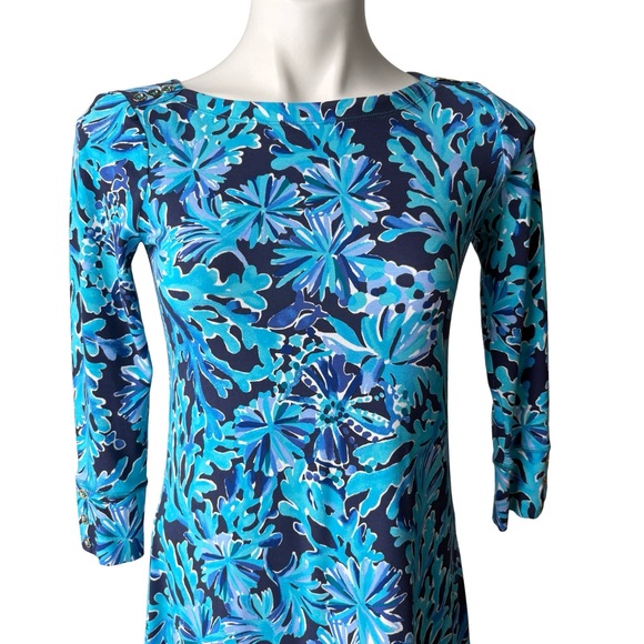 Lilly Pulitzer UPF 50+ Sophie Dress Bright Navy, Sz S - Picture 11 of 13
